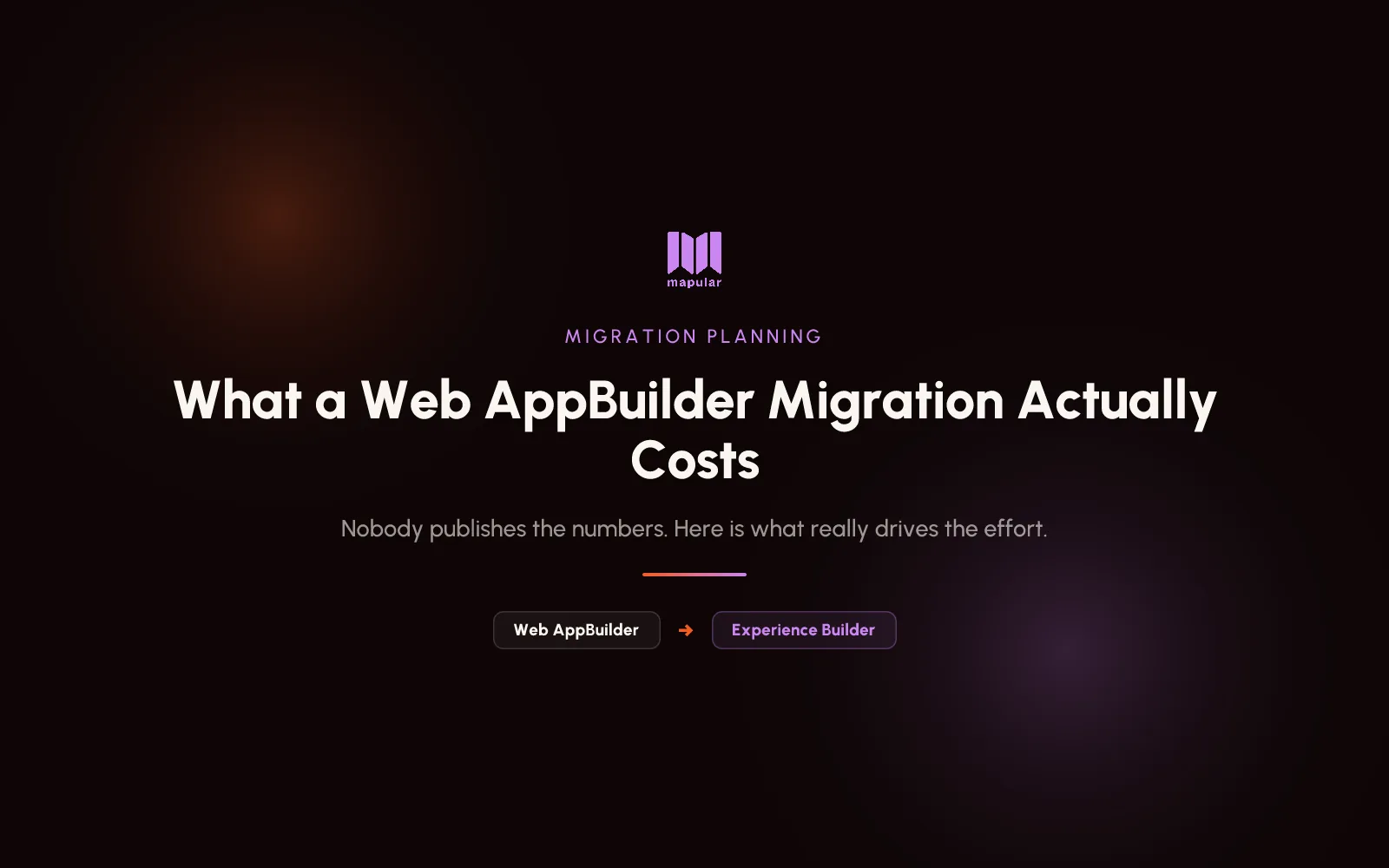 Was eine Web AppBuilder Migration wirklich kostet, und was den Preis treibt