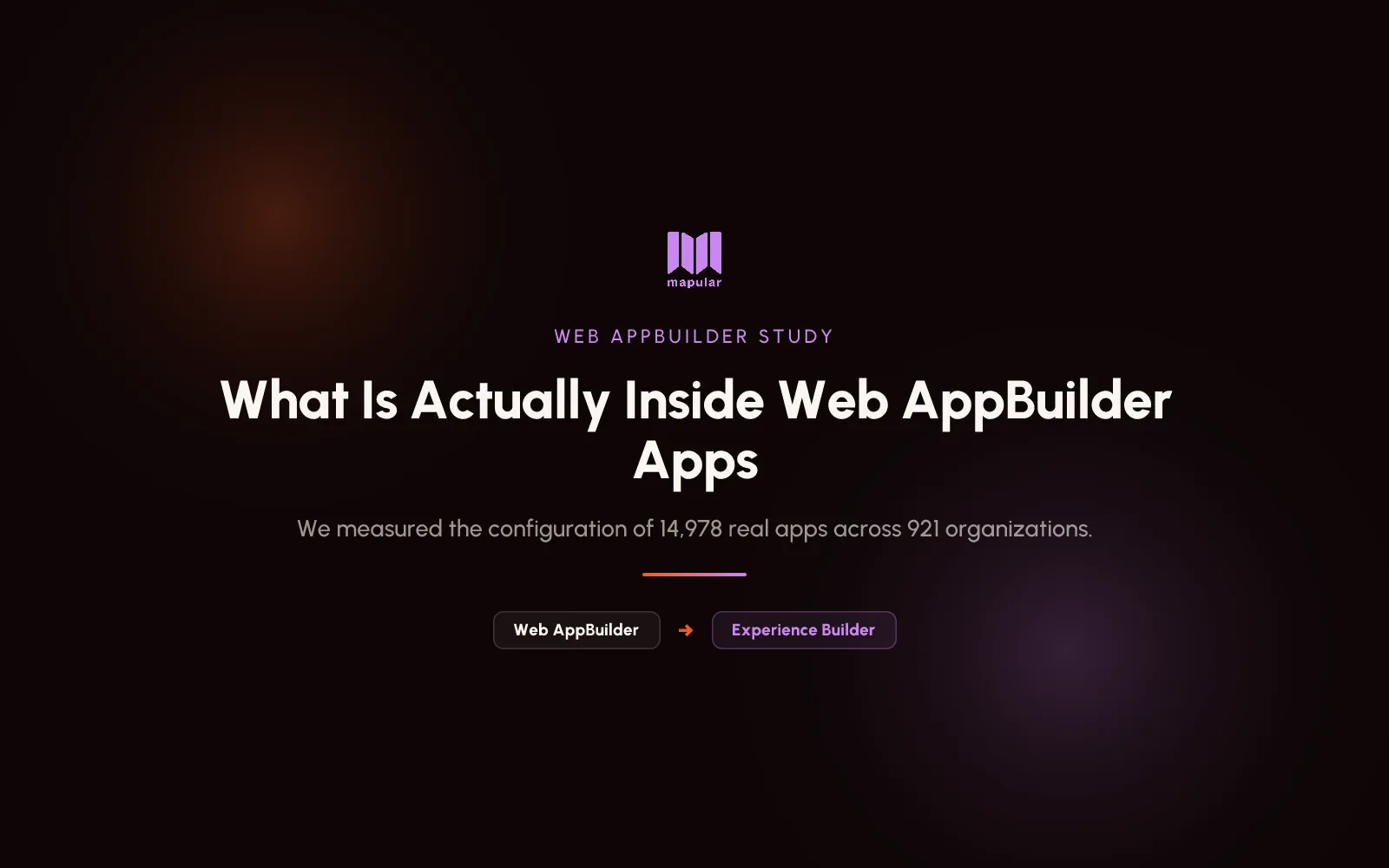 We Read the Configuration of 14,978 Web AppBuilder Apps. Here Is What Is Actually In Them