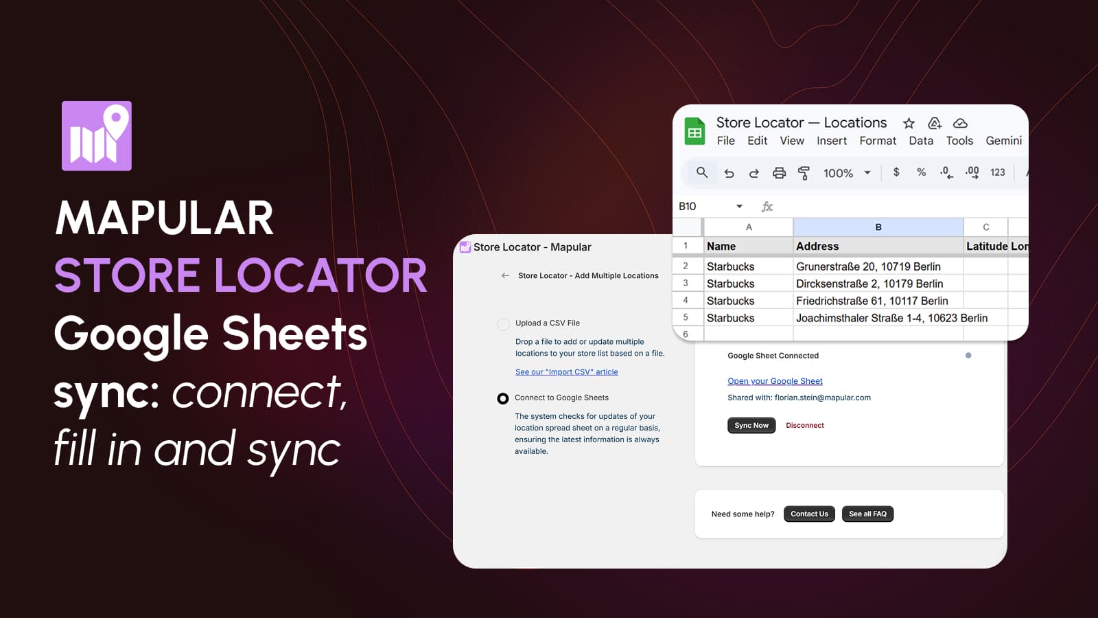 How to connect and sync stores from Google Sheets