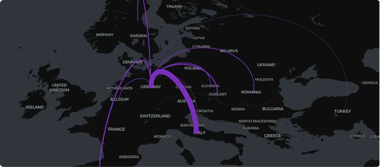 Logistics String Map Freight Transport Data Mapping for Logistics Optimization | Mapular